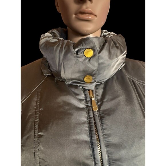 1 Madison Taupe Gray  W Gold down jacket coat with belt Woman’s  XL - Picture 6 of 16